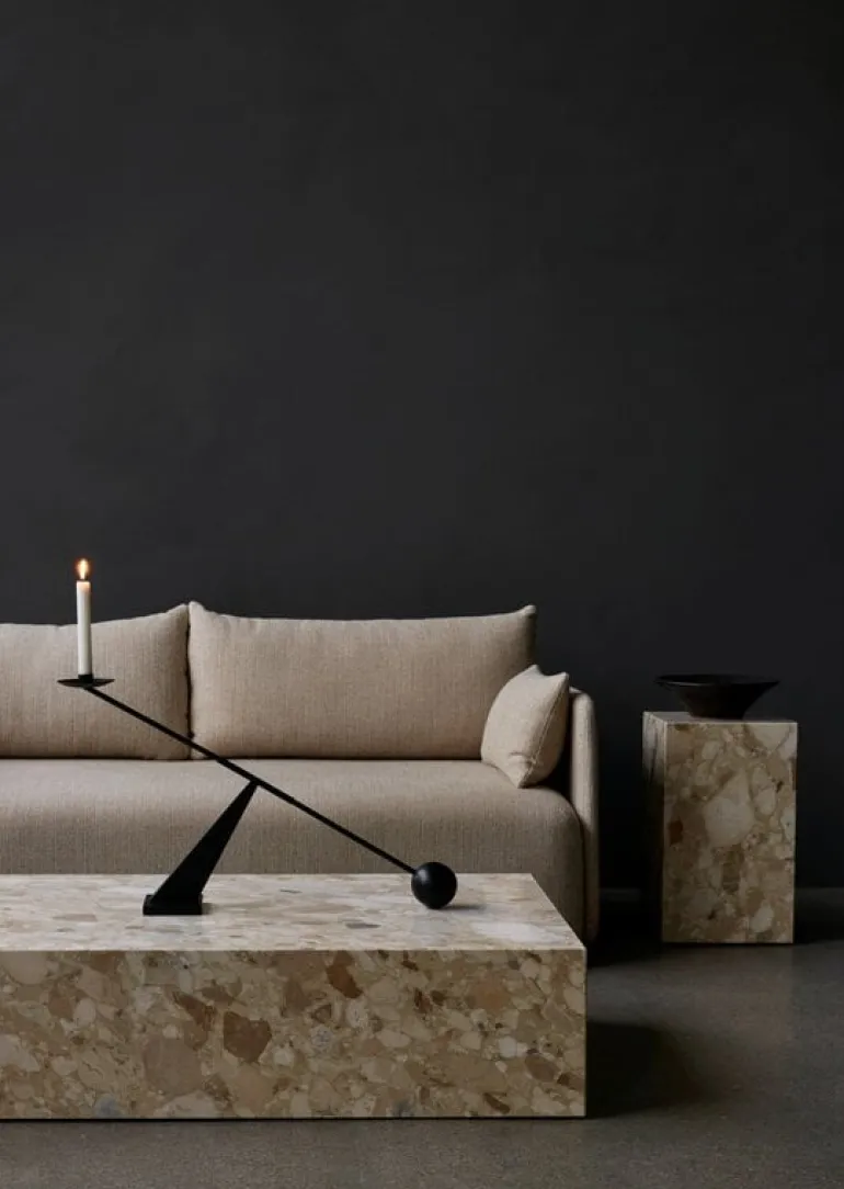 Audo Copenhagen Plinth table, low, Kunis Breccia marble