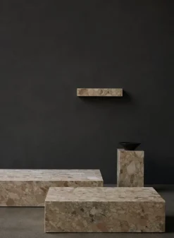 Audo Copenhagen Plinth table, cube, Kunis Breccia marble