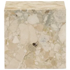 Audo Copenhagen Plinth table, cube, Kunis Breccia marble