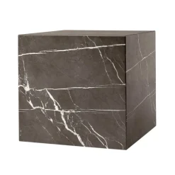 Audo Copenhagen Plinth table, cube, grey Kendzo marble