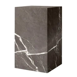 Audo Copenhagen Plinth table, high, grey Kendzo marble