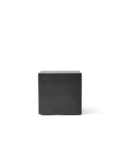 Audo Copenhagen Plinth table, cube, black Marquina marble