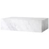 Audo Copenhagen Plinth table, low, white Carrara marble