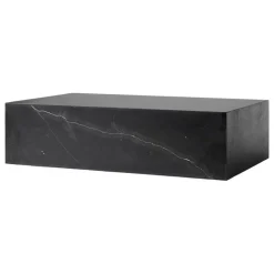 Audo Copenhagen Plinth table, low, black Marquina marble