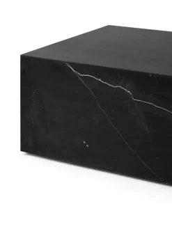 Audo Copenhagen Plinth table, low, black Marquina marble