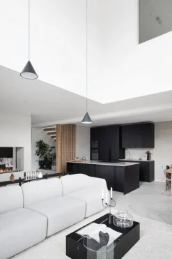 Audo Copenhagen Plinth table, low, black Marquina marble