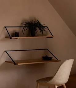 Audo Copenhagen Rail shelf, oak - black