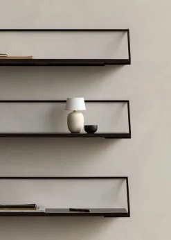 Audo Copenhagen Rail shelf, dark stained oak - black