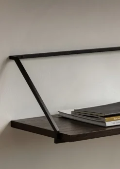 Audo Copenhagen Rail shelf, dark stained oak - black