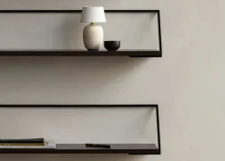 Audo Copenhagen Rail shelf, dark stained oak - black