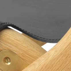 Audo Copenhagen Saxe lounge chair, oiled oak - black leather