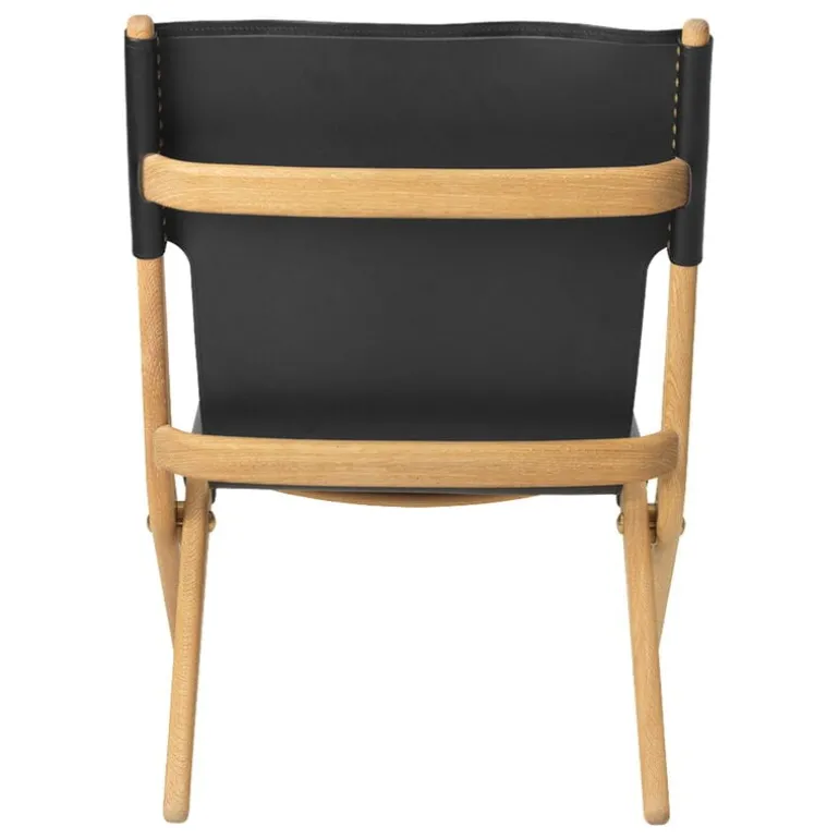 Audo Copenhagen Saxe lounge chair, oiled oak - black leather
