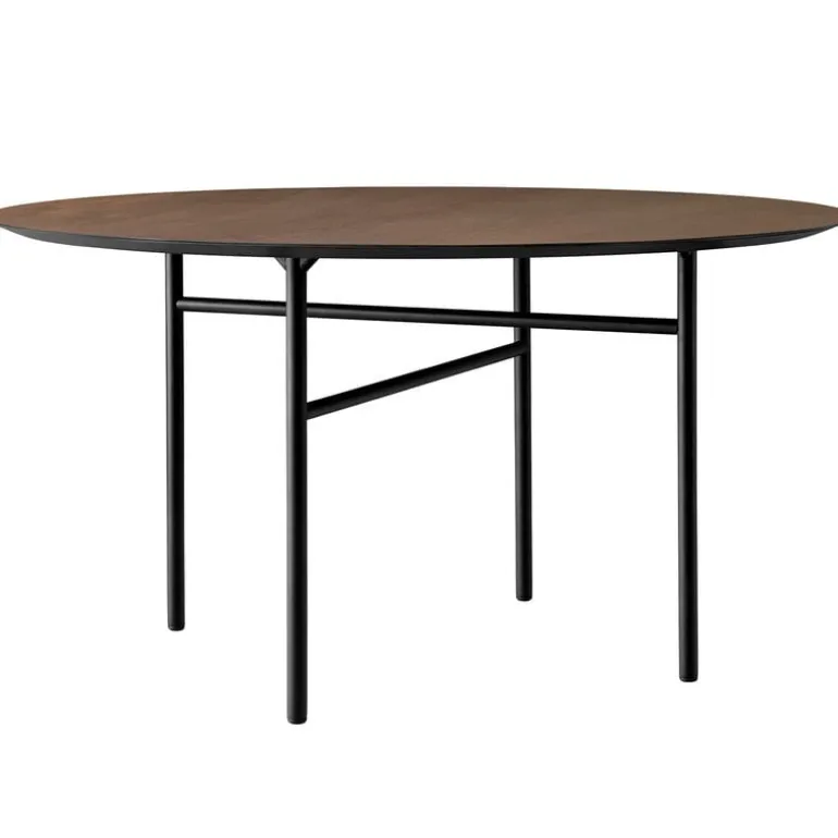 Audo Copenhagen Snaregade table, round, 138 cm, dark stained oak