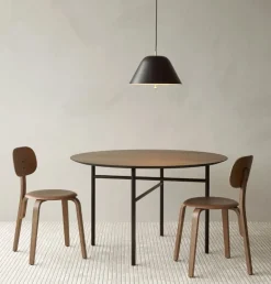 Audo Copenhagen Snaregade table, round, 138 cm, dark stained oak