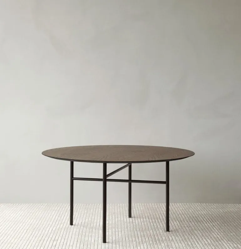 Audo Copenhagen Snaregade table, round, 138 cm, dark stained oak