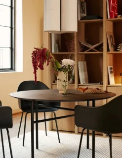 Audo Copenhagen Snaregade table, round, 120 cm, dark stained oak