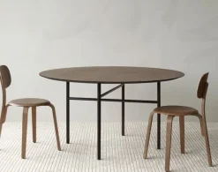 Audo Copenhagen Snaregade table, round, 120 cm, dark stained oak