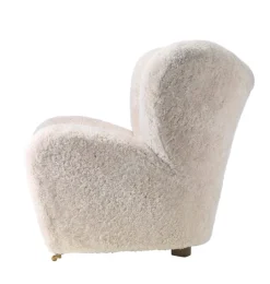Audo Copenhagen The Tired Man armchair, Moonlight sheepskin