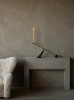 Audo Copenhagen The Tired Man armchair, Moonlight sheepskin