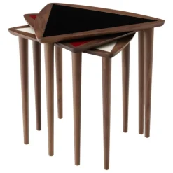 Audo Copenhagen Umanoff Nesting side table, walnut - black