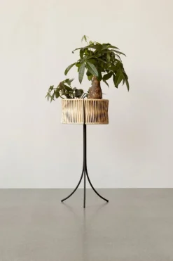 Audo Copenhagen Umanoff planter, 69 cm, black - rattan