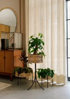 Audo Copenhagen Umanoff planter, 32,5 cm, black - rattan