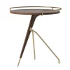 Audo Copenhagen Umanoff side table, 45 cm, walnut - brushed brass