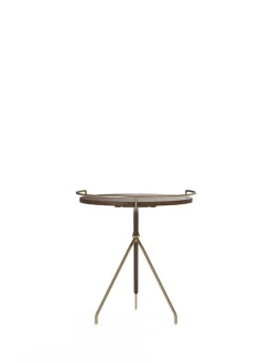 Audo Copenhagen Umanoff side table, 45 cm, walnut - brushed brass