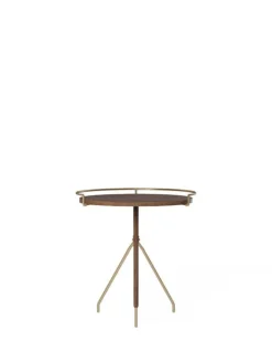 Audo Copenhagen Umanoff side table, 45 cm, walnut - brushed brass