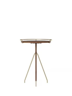 Audo Copenhagen Umanoff side table, 60 cm, walnut - brushed brass