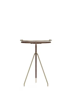 Audo Copenhagen Umanoff side table, 60 cm, walnut - brushed brass