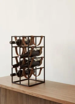 Audo Copenhagen Umanoff wine rack, black - cognac