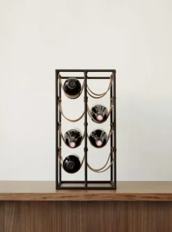 Audo Copenhagen Umanoff wine rack, black - cognac