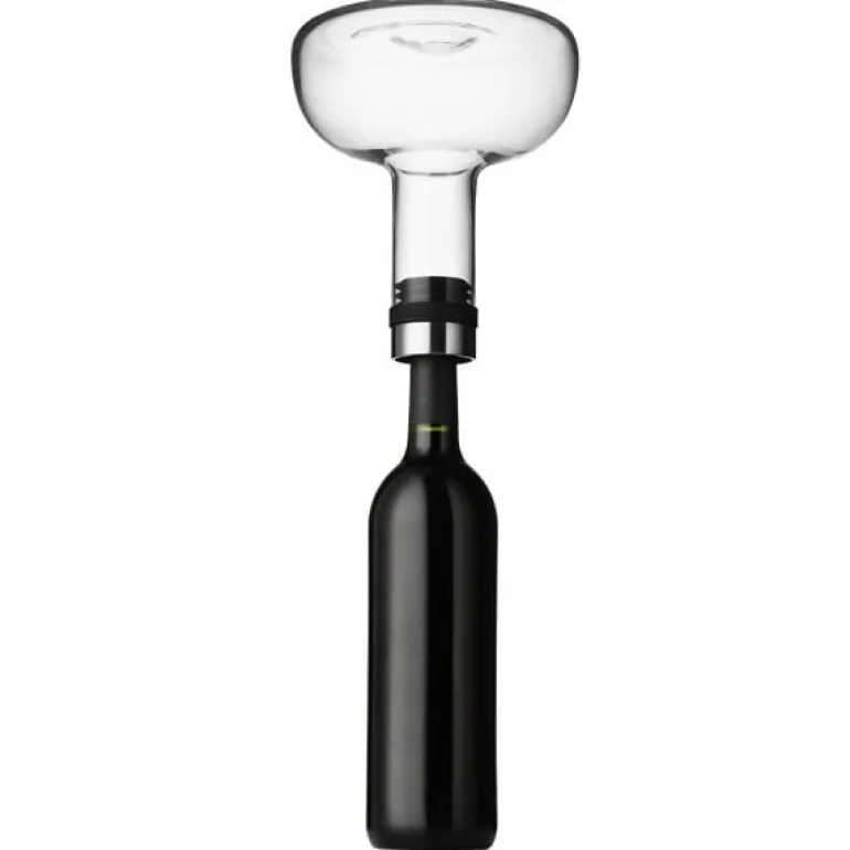 Audo Copenhagen Wine breather, clear - steel