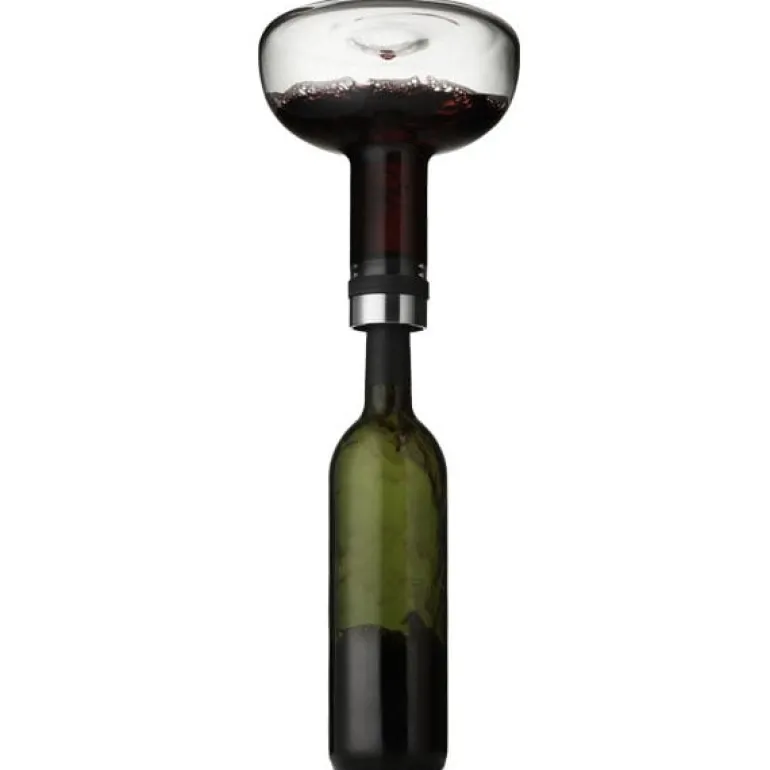 Audo Copenhagen Wine breather, clear - steel