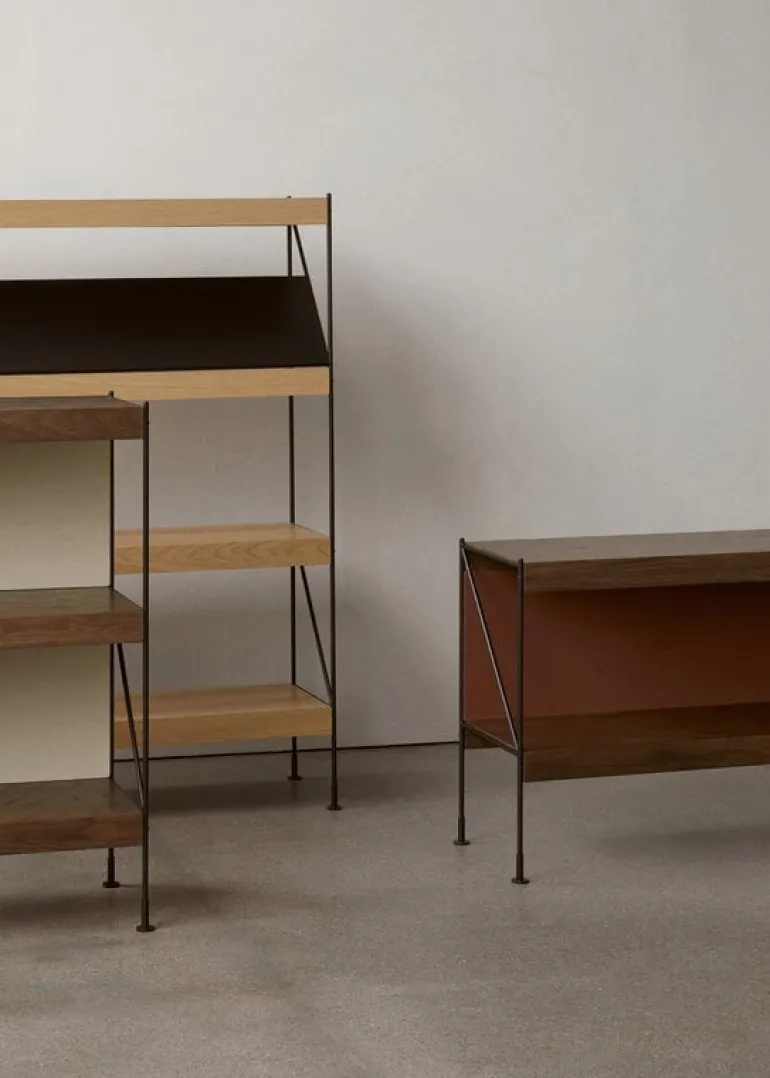 Audo Copenhagen Zet Storage System magazine shelf, black