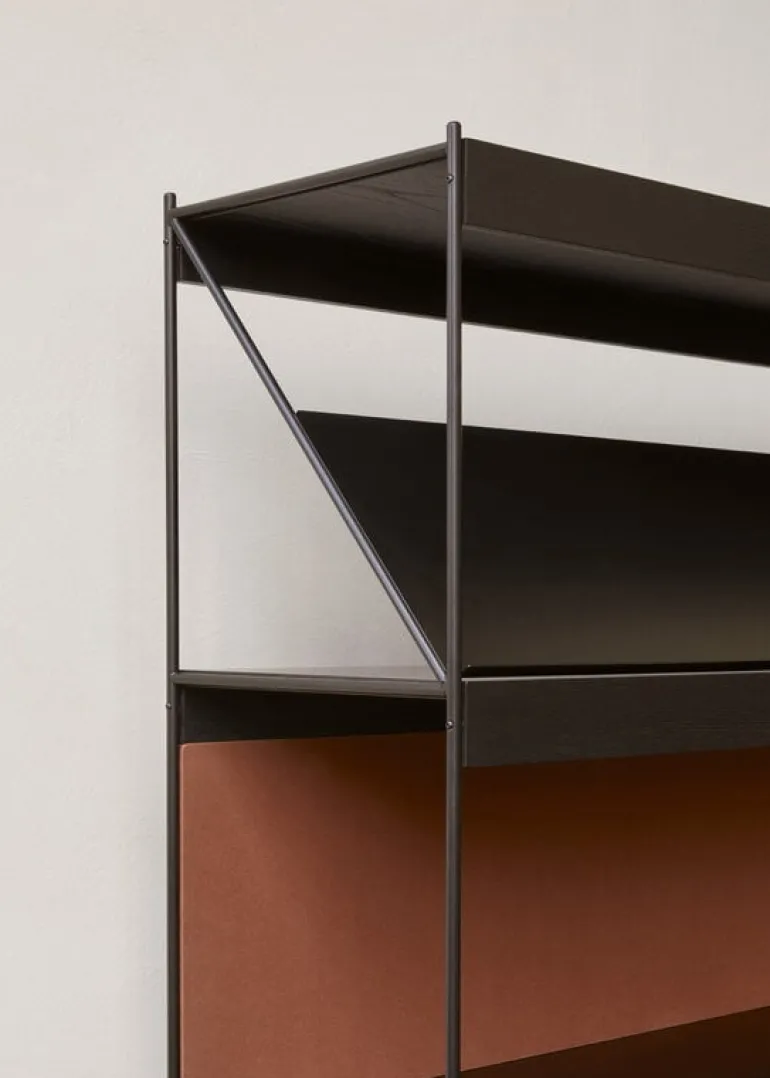 Audo Copenhagen Zet Storage System magazine shelf, black