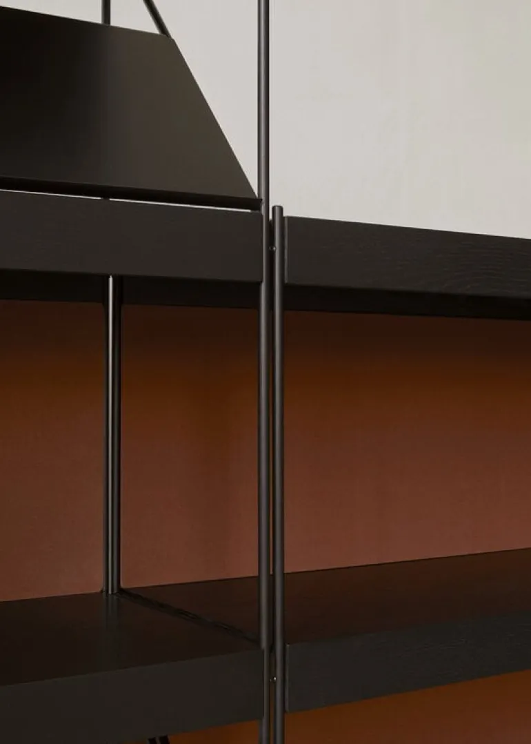 Audo Copenhagen Zet Storage System, H114, black steel - black oak