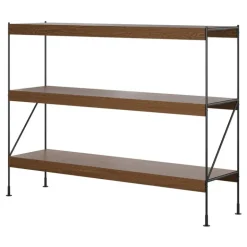 Audo Copenhagen Zet Storage System, H114, black steel - dark stained oak