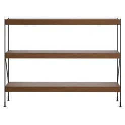 Audo Copenhagen Zet Storage System, H114, black steel - dark stained oak