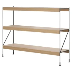 Audo Copenhagen Zet Storage System, H114, black steel - oak