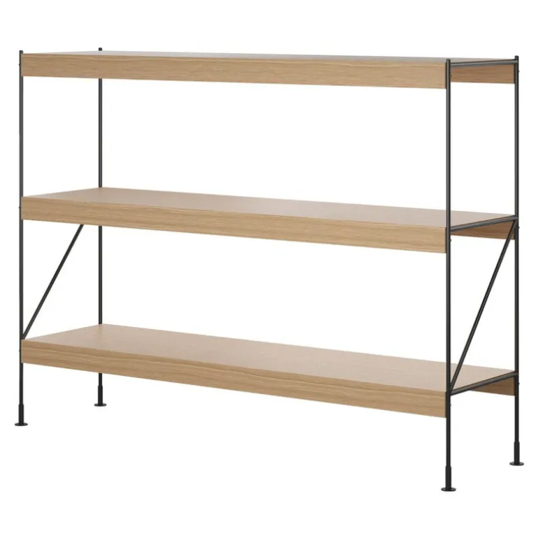 Audo Copenhagen Zet Storage System, H114, black steel - oak