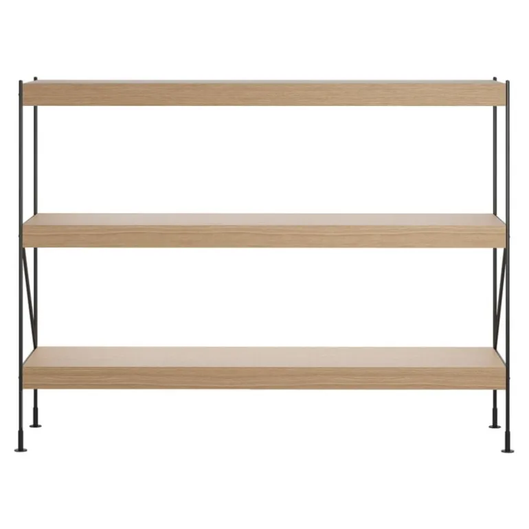 Audo Copenhagen Zet Storage System, H114, black steel - oak