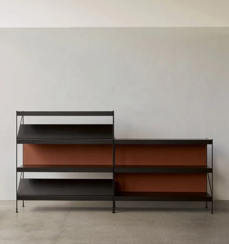 Audo Copenhagen Zet Storage System back panel, brick red