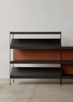 Audo Copenhagen Zet Storage System, H158, black steel - black oak