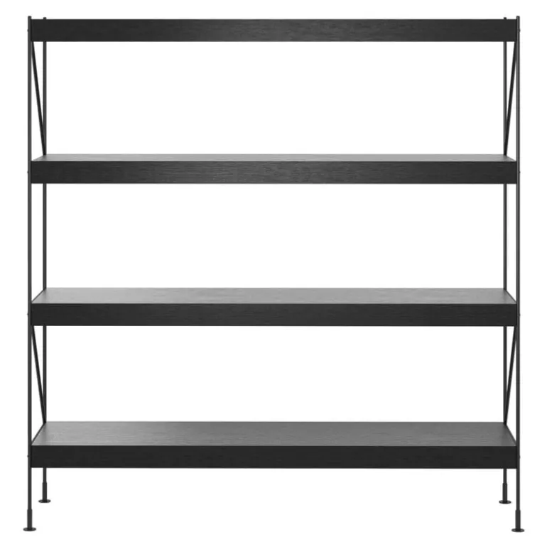 Audo Copenhagen Zet Storage System, H158, black steel - black oak