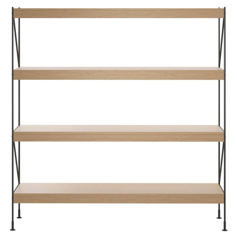 Audo Copenhagen Zet Storage System, H158, black steel - oak