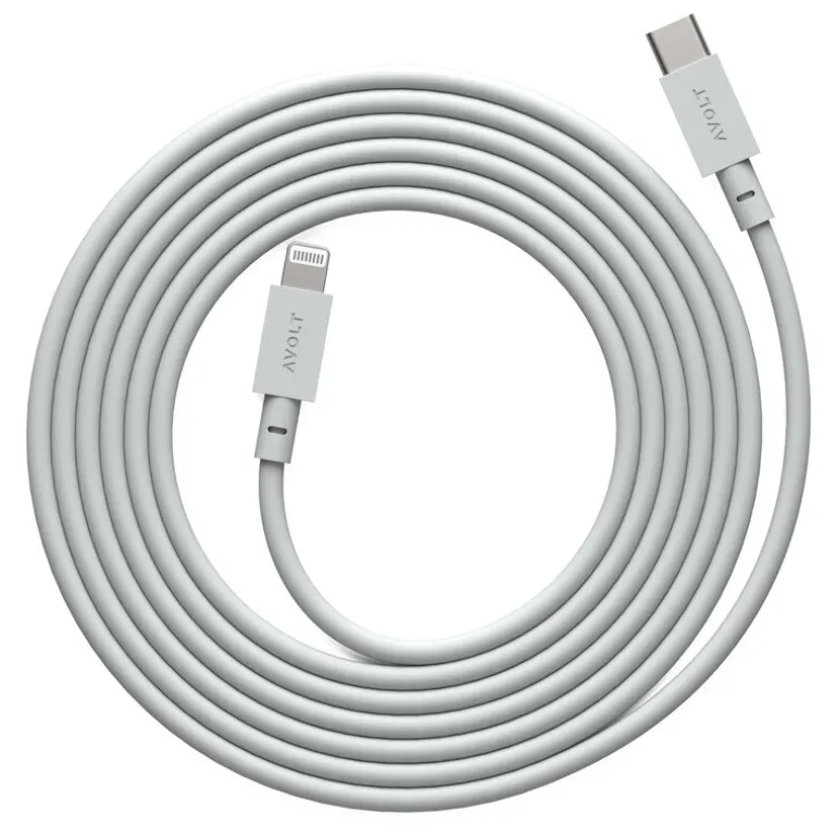 Avolt Cable 1 USB-C to Lightning charging cable , 2 m, Gotland grey
