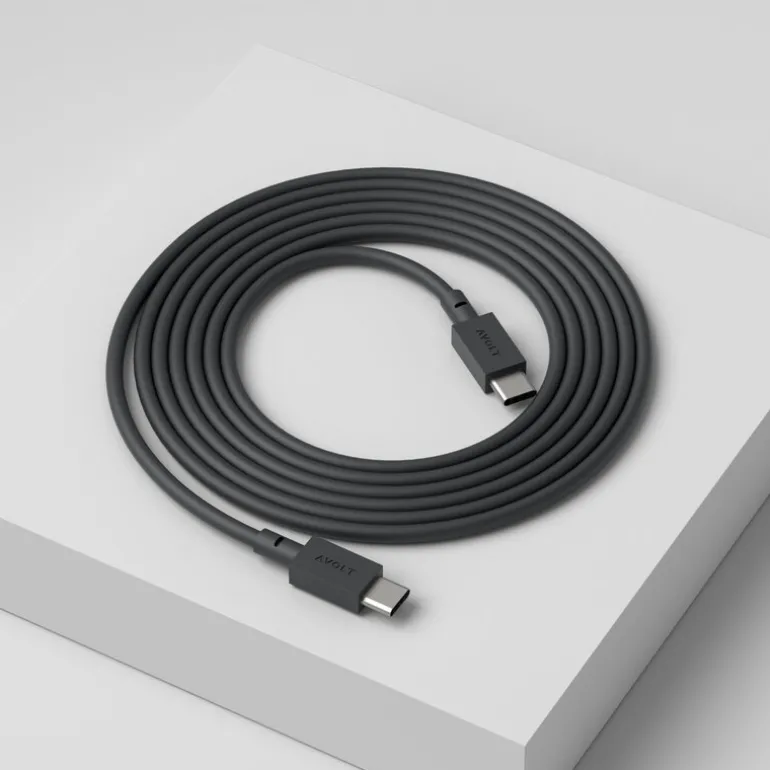 Avolt Cable 1 USB-C to USB-C charging cable, 2 m, Stockholm black