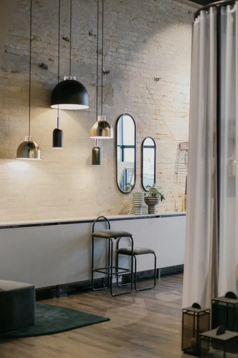 AYTM Angui mirror, 78 x 29 cm, anthracite